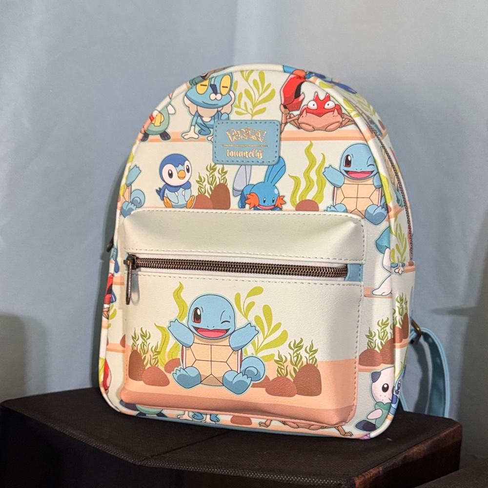 Loungefly Pokémon Squirtle Friends Mini Backpack - Light Blue & Cream